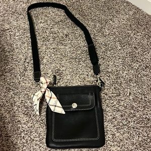 Coach Small Black Crossbody with Adorable Ribbon Bow